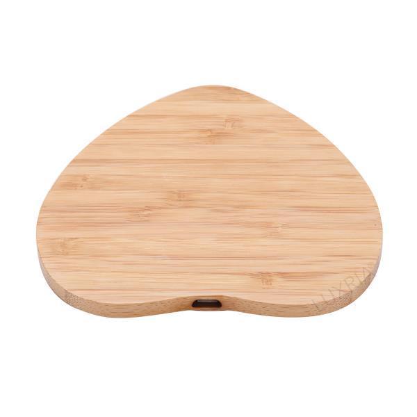 Luxria Wood ChargePad - Drevená bezdrôtová nabíjačka srdce 10W